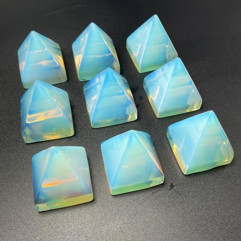 Boho Crystal Pyramid Ornament Geometric Decor DIY Faux Finished Home Office