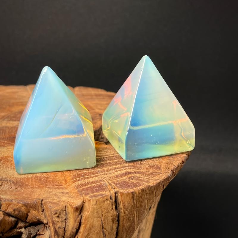 Boho Crystal Pyramid Ornament Geometric Decor DIY Faux Finished Home Office