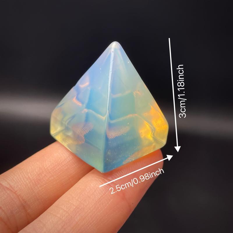 Boho Crystal Pyramid Ornament Geometric Decor DIY Faux Finished Home Office