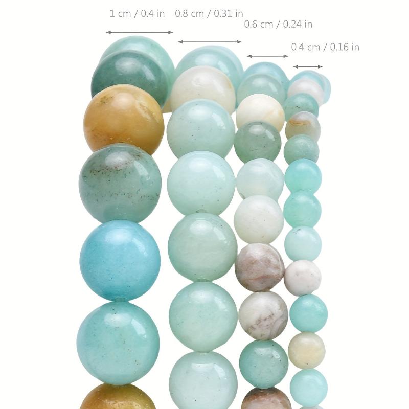 Natural Stone Round Loose Beads 4-10mm Assorted Colors & Patterns
