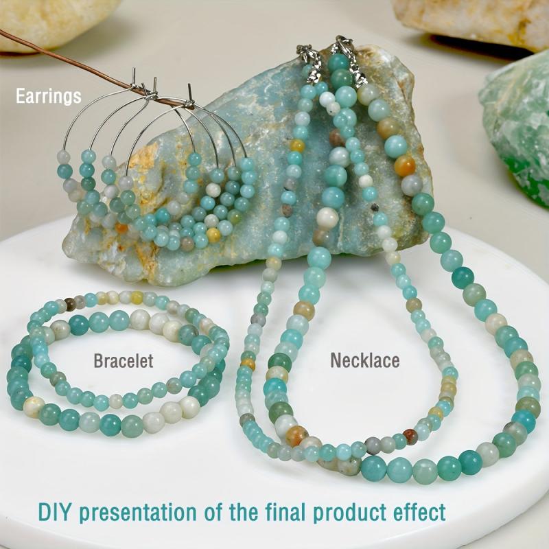 Natural Stone Round Loose Beads 4-10mm Assorted Colors & Patterns