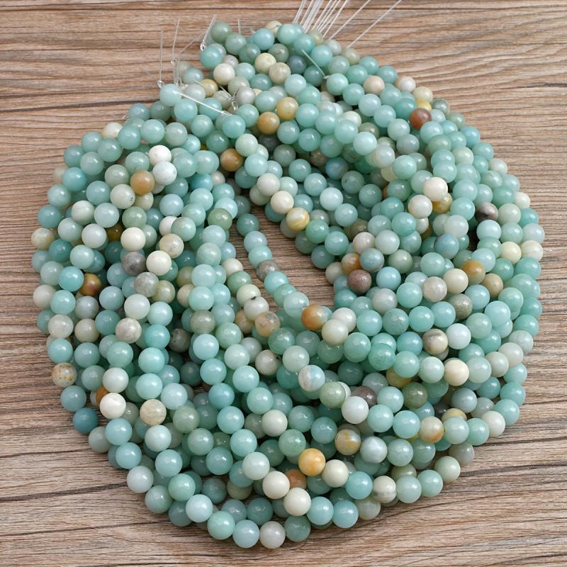 Natural Stone Round Loose Beads 4-10mm Assorted Colors & Patterns
