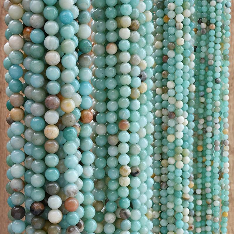 Natural Stone Round Loose Beads 4-10mm Assorted Colors & Patterns