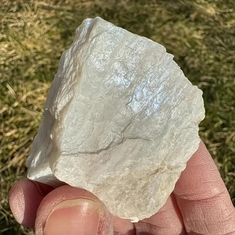 Shimmering Moonstone Raw Stone Iridescent Rough Mineral Specimen