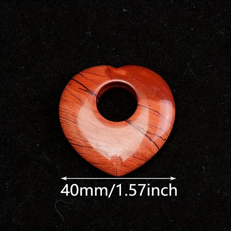 Natural Heart Pendant Necklace Men Women Amulet Jewelry