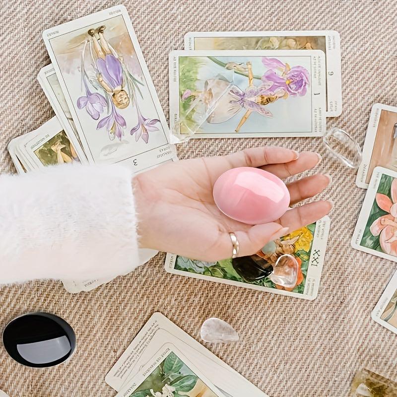 Green Aventurine Oval Polishing Stone for Room Desktop Decoration