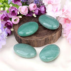 Green Aventurine Oval Polishing Stone for Room Desktop Decoration