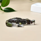 Handcrafted Crystal Resin Crocodile Aquarium Decoration