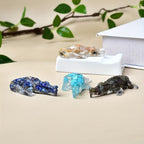 Handcrafted Crystal Resin Crocodile Aquarium Decoration