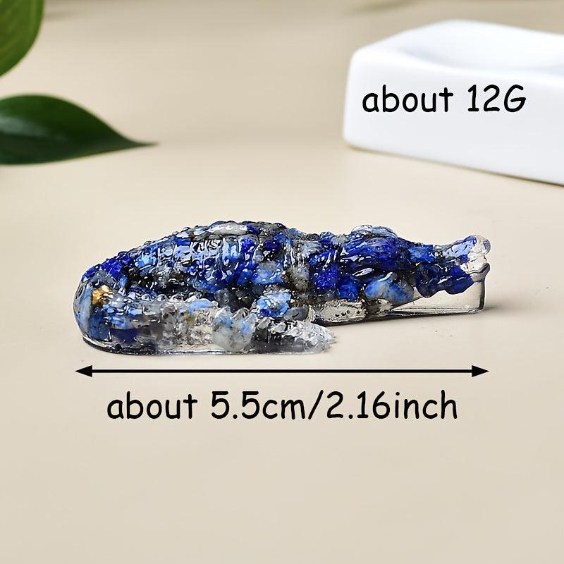 Handcrafted Crystal Resin Crocodile Aquarium Decoration