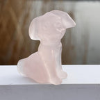 Crystal Dog Carving for Jewelry Making Father Friend Gift