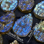 Labradorite 9 Tailed Fox Pendant - Green - Wisdom & Beauty - Unique Gift