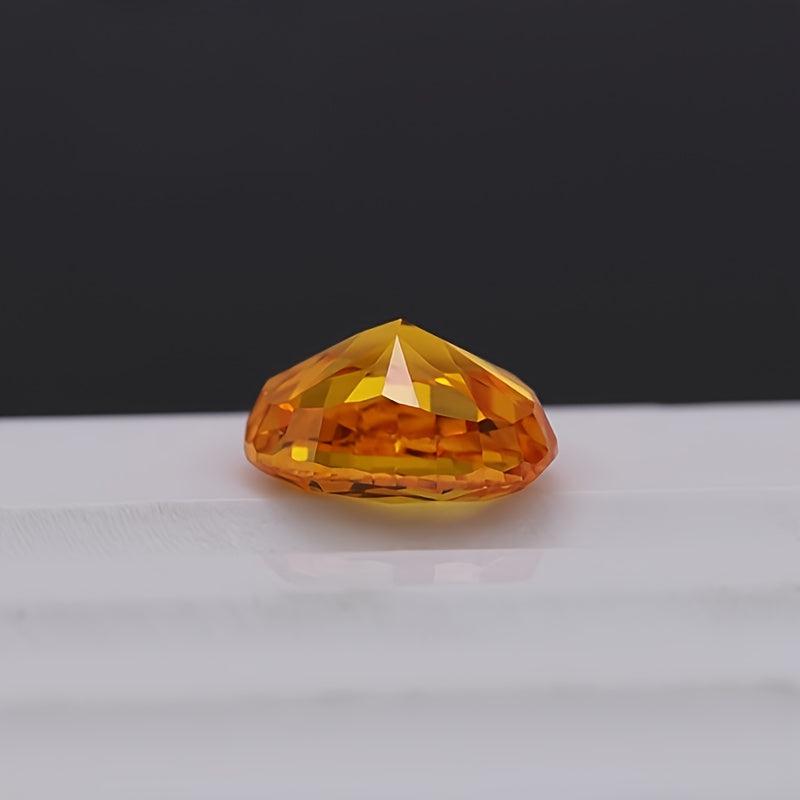 Octagonal High Carbon Zirconia Orange Drusy Stone for Jewelry