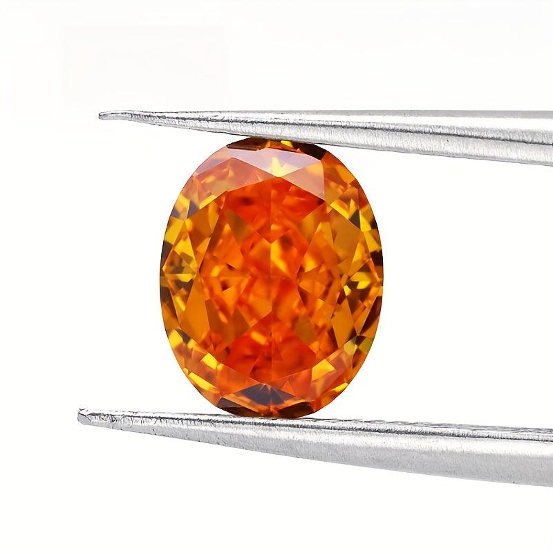 Octagonal High Carbon Zirconia Orange Drusy Stone for Jewelry