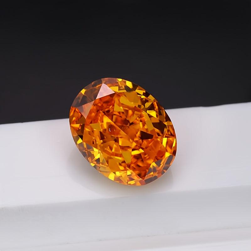 Octagonal High Carbon Zirconia Orange Drusy Stone for Jewelry