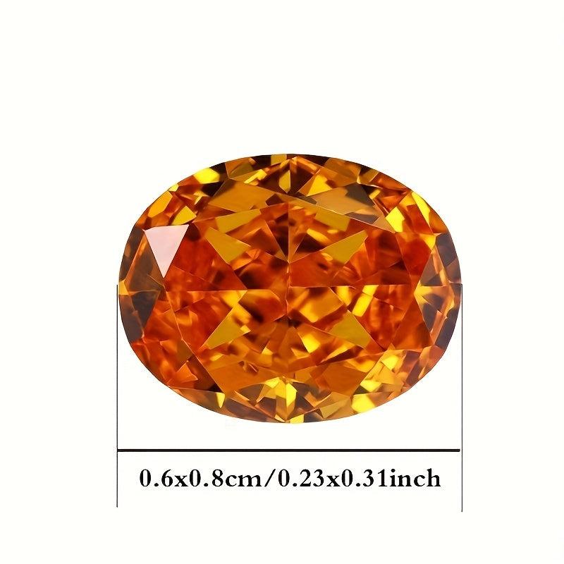 Octagonal High Carbon Zirconia Orange Drusy Stone for Jewelry