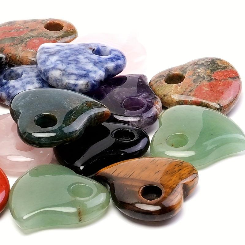 3pcs Boho Style 30mm Heart Charms Multicolor DIY Jewelry Making Large