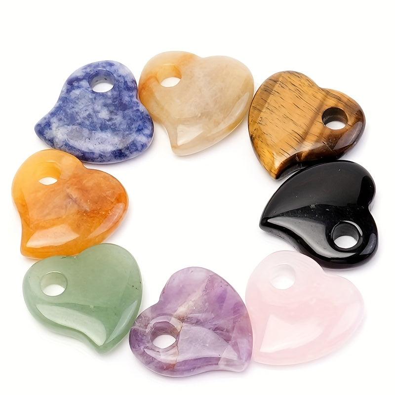 3pcs Boho Style 30mm Heart Charms Multicolor DIY Jewelry Making Large