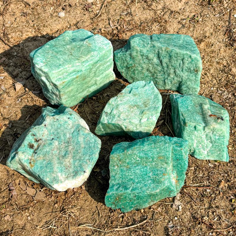 Large Natural Amazonite Crystal Raw Stone for DIY Crafts
