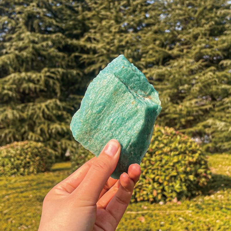 Large Natural Amazonite Crystal Raw Stone for DIY Crafts