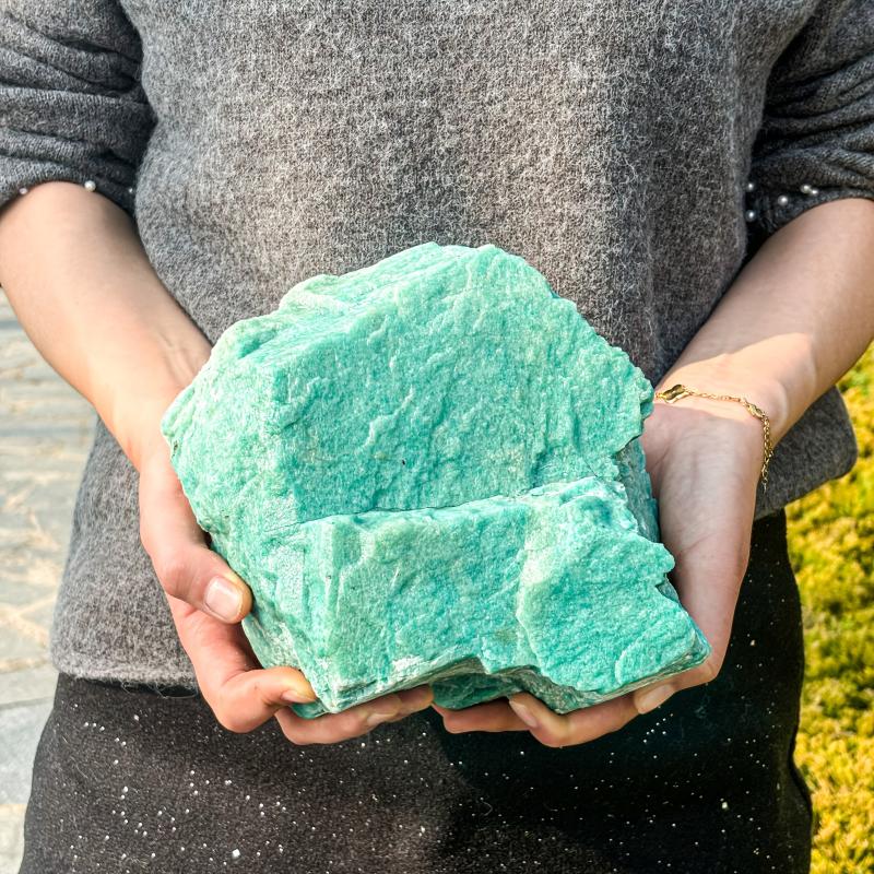 Large Natural Amazonite Crystal Raw Stone for DIY Crafts