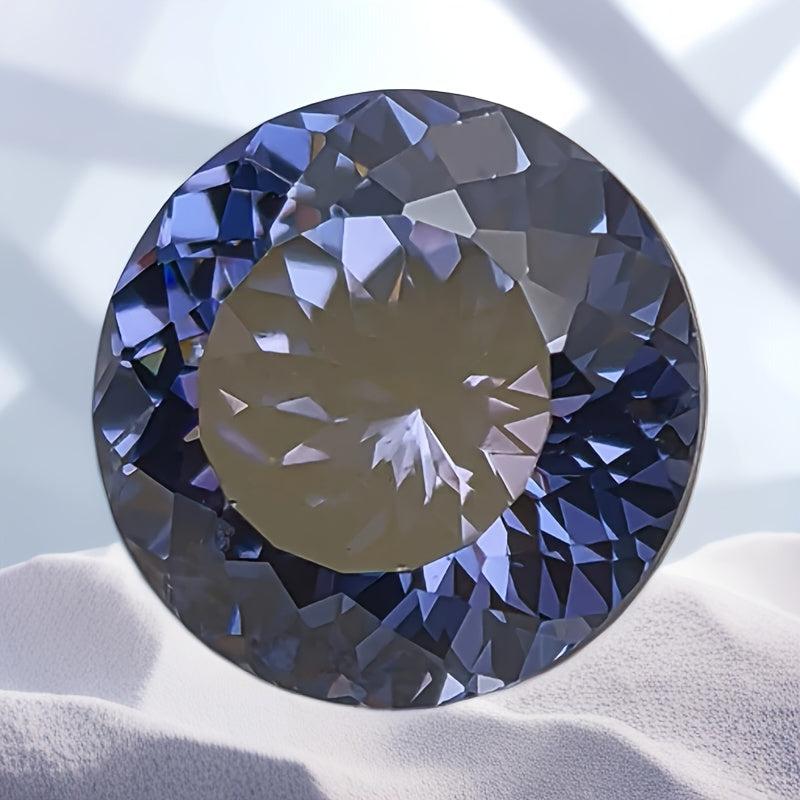 5A Tanzanite CZ 100 Faceted Round Cubic Zirconia 4K Cut for Jewelry