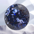 5A Tanzanite CZ 100 Faceted Round Cubic Zirconia 4K Cut for Jewelry