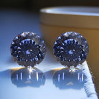 5A Tanzanite CZ 100 Faceted Round Cubic Zirconia 4K Cut for Jewelry