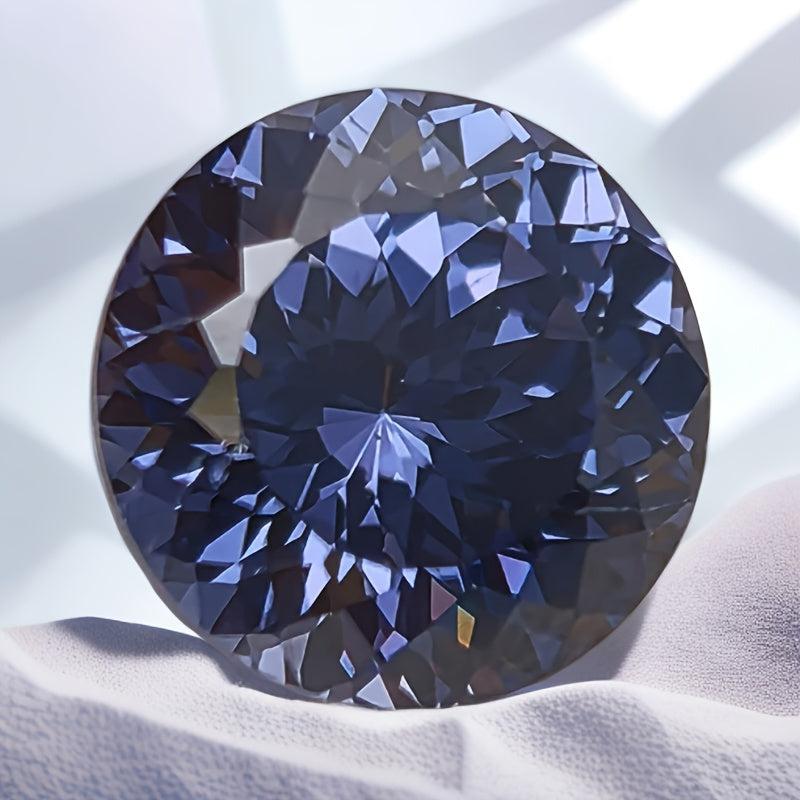 5A Tanzanite CZ 100 Faceted Round Cubic Zirconia 4K Cut for Jewelry