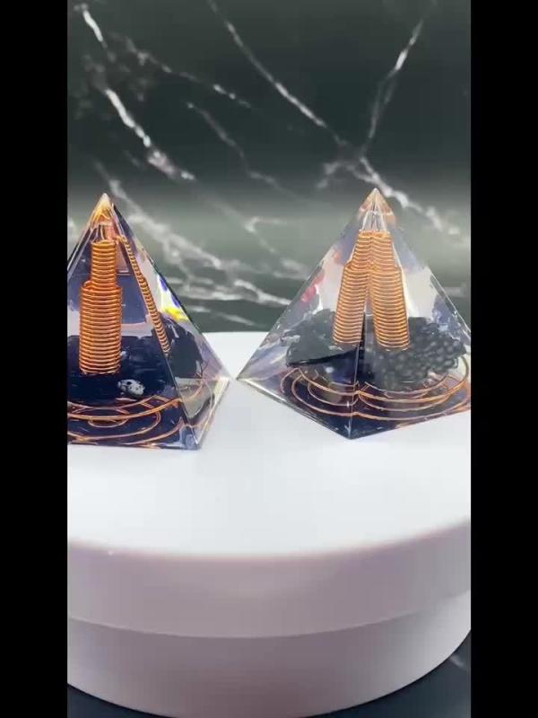 Energy Pyramid Dribble for Home Office Decor - Boost Happiness, Attract Wealth