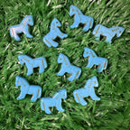 20pcs Turquoise Natural Stone Pony Shape for Jewelry Making and Home Decoration