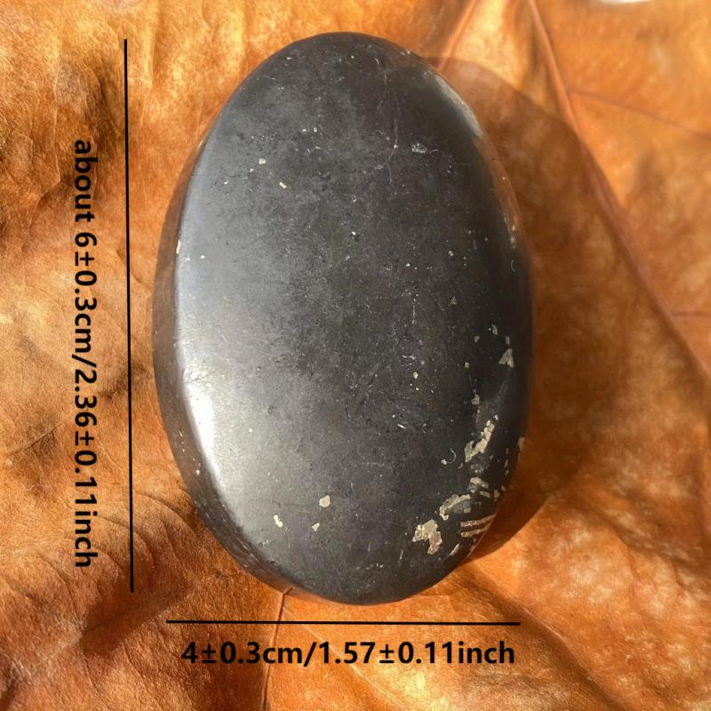 Natural Shungite Polishing Palm Stone for Meditation