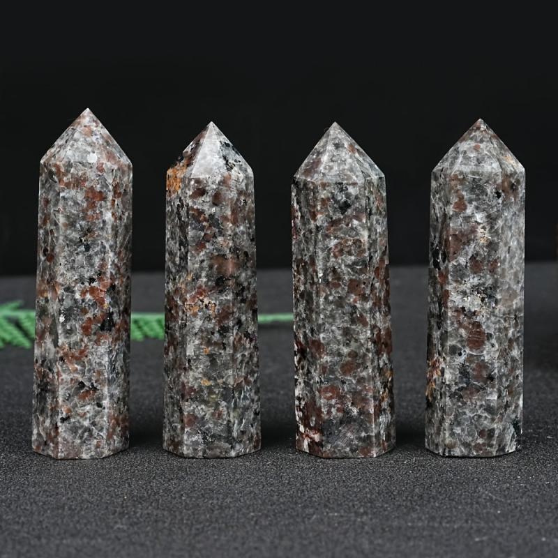 High Yooperlite Point Nightlight Glow Marbled Orange & Natural Stone