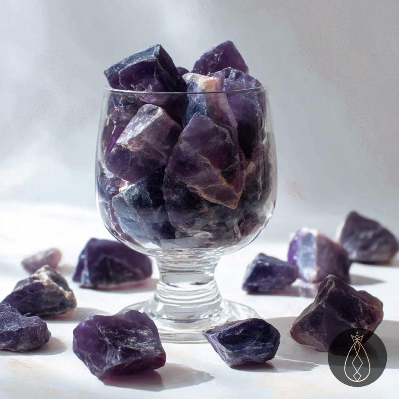 Purple Fluorite Raw Stone Crystal with Rainbow Iridescence Handheld Gift