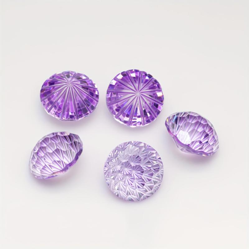 Gradient Firework Cut Zircon, 6mm & 8mm, Jewelry Making DIY