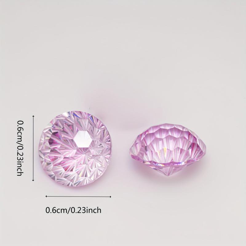 Gradient Firework Cut Zircon, 6mm & 8mm, Jewelry Making DIY