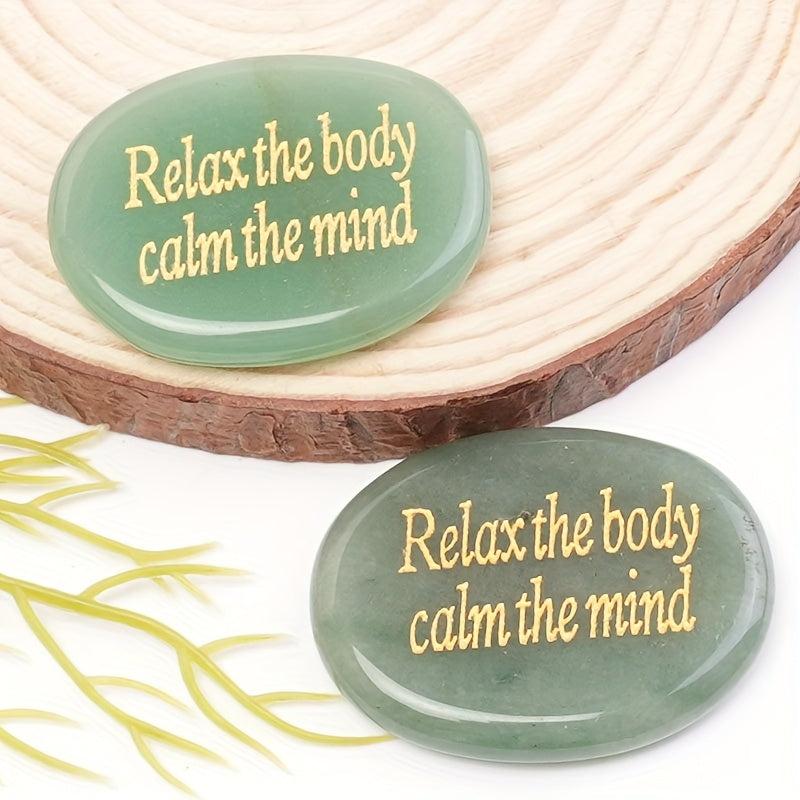 2pcs Natural Thumb Stone Oval Massage Synthetic Multiple Colors