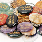 2pcs Natural Thumb Stone Oval Massage Synthetic Multiple Colors