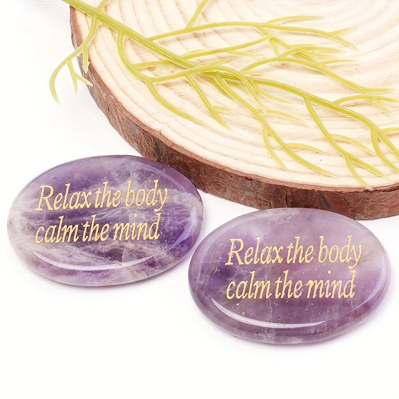 2pcs Natural Thumb Stone Oval Massage Synthetic Multiple Colors