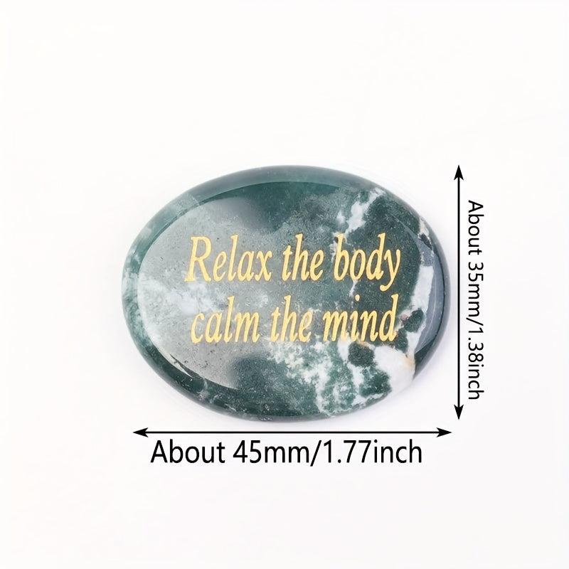 2pcs Natural Thumb Stone Oval Massage Synthetic Multiple Colors