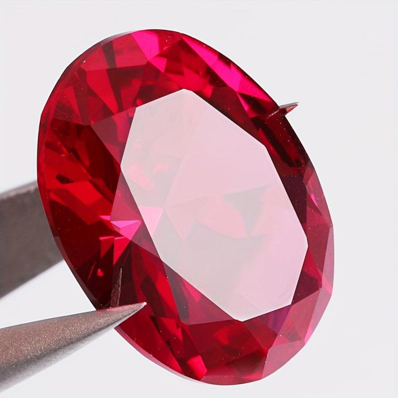 Red Synthetic Moissanite High 5A Lab Cultured for DIY Jewelry Making