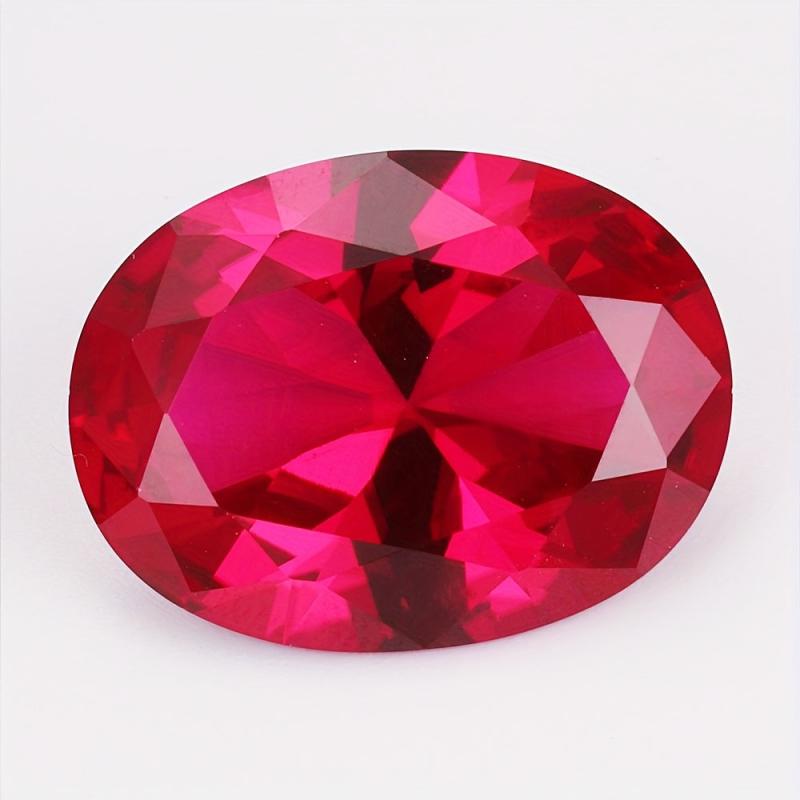 Red Synthetic Moissanite High 5A Lab Cultured for DIY Jewelry Making