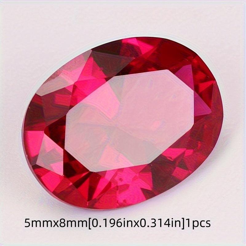Red Synthetic Moissanite High 5A Lab Cultured for DIY Jewelry Making