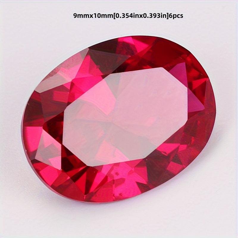 Red Synthetic Moissanite High 5A Lab Cultured for DIY Jewelry Making