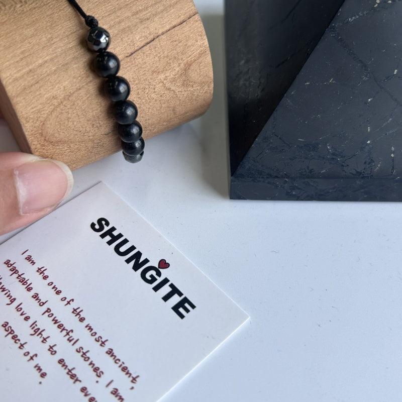 Shungite Hematite Couple Bracelets
