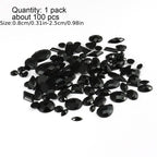 100pcs Assorted Rhinestones DIY Jewelry Making Supplies Geometric Patterns