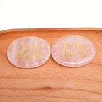2pcs Bohemian Style Thumb Stones w/ This Too Shall Pass Engraving 35x45mm