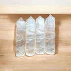 Boho Selenite Dragon & Phoenix Carved Crystal Tower DIY Gift