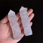 Boho Selenite Dragon & Phoenix Carved Crystal Tower DIY Gift