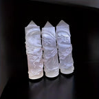 Boho Selenite Dragon & Phoenix Carved Crystal Tower DIY Gift